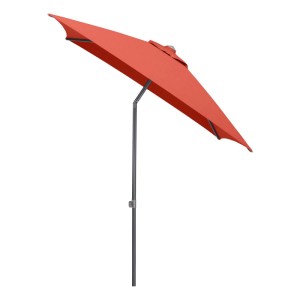 Kettler Stockschirm Easy Push, 200x200 cm, anthrazit-terracotta. Marktschirm mit Neigungsverstellung.
