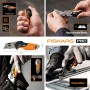 Fiskars Universal-Klappmesser CarbonMax: Messer mit CarbonMax Klinge, Metallkörper und Klingenmagazin.