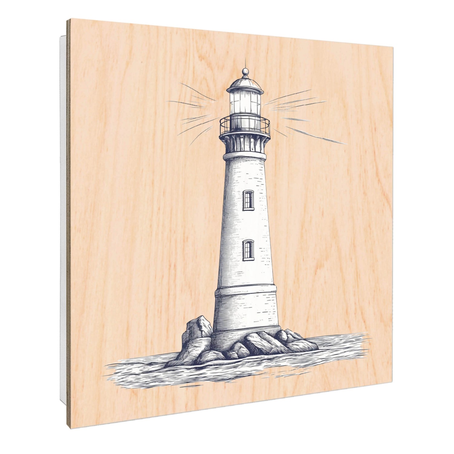 Banjado Großer Schlüsselbox Holz 30x30cm Weiß Scharnier Rechts 50 Haken Sch günstig online kaufen