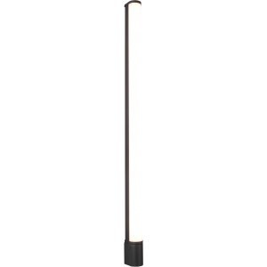 Schwarze, matte Trio LED-Wandleuchte Piera für Bad, 119 cm hoch.