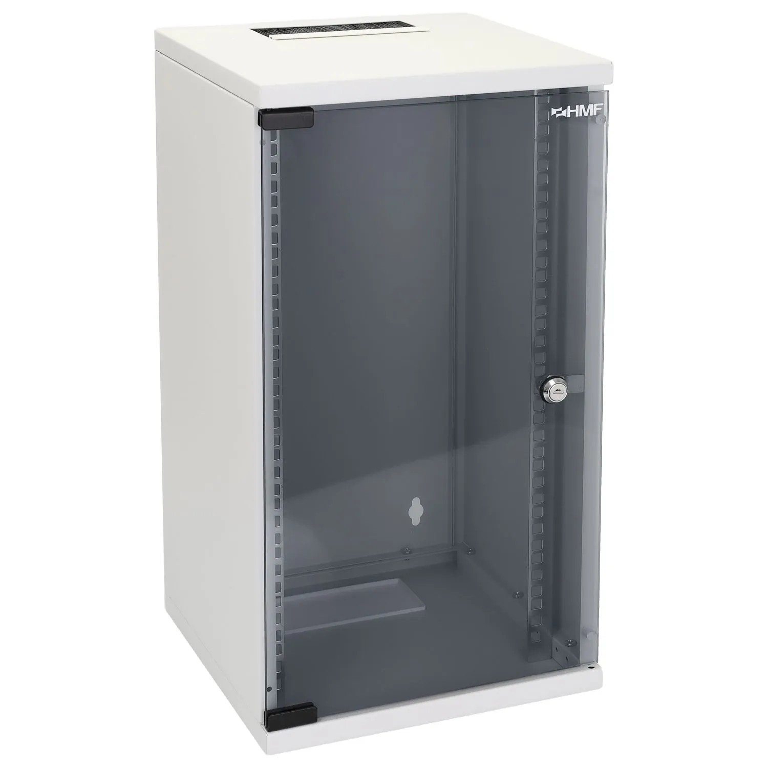 HMF 63412-07 Serverschrank Netzwerkschrank 12HE Wandgehäuse 10 Zoll Rack Lichtgrau