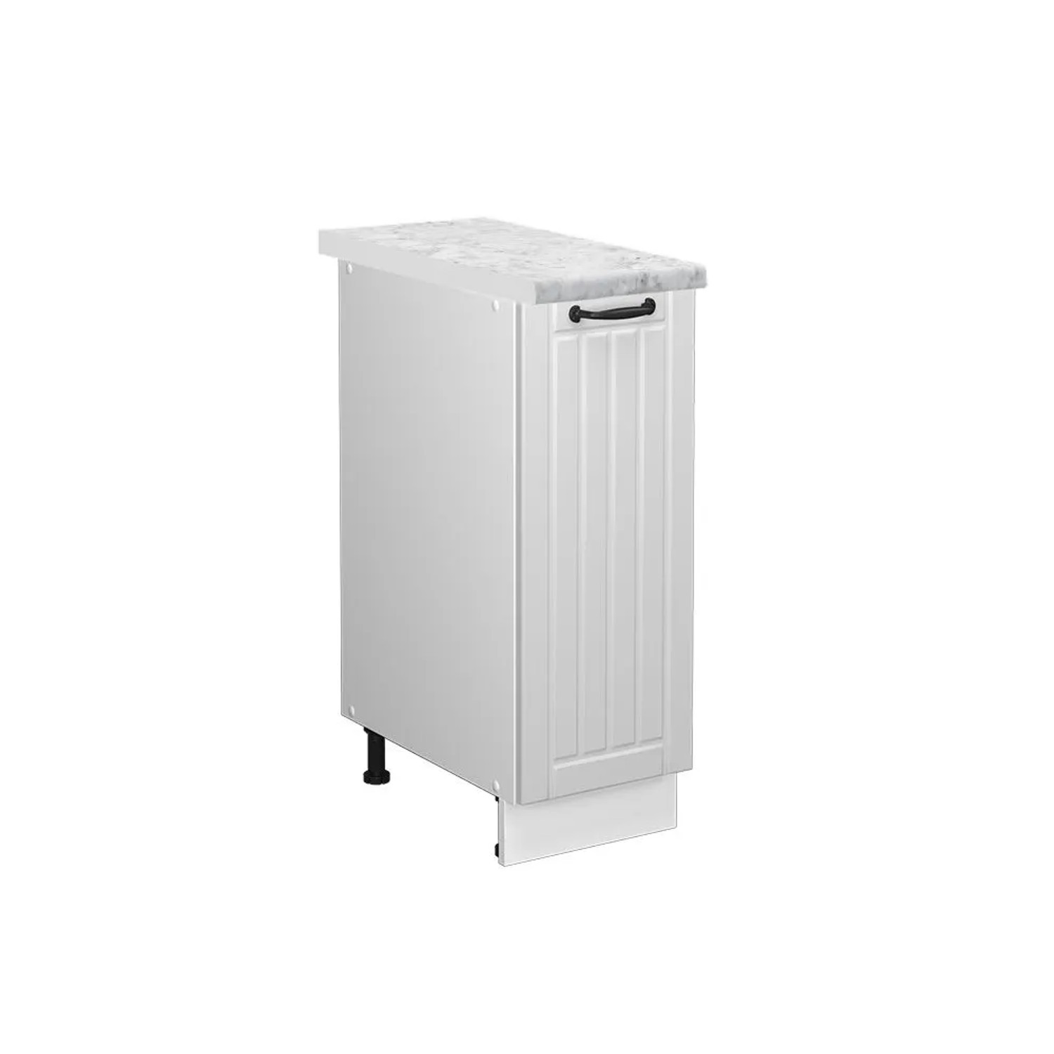 Vicco Apothekerschrank Fame-Line Medizinschrank für die Küche Weiß Landhaus Weiß 30 cm AP Marmor