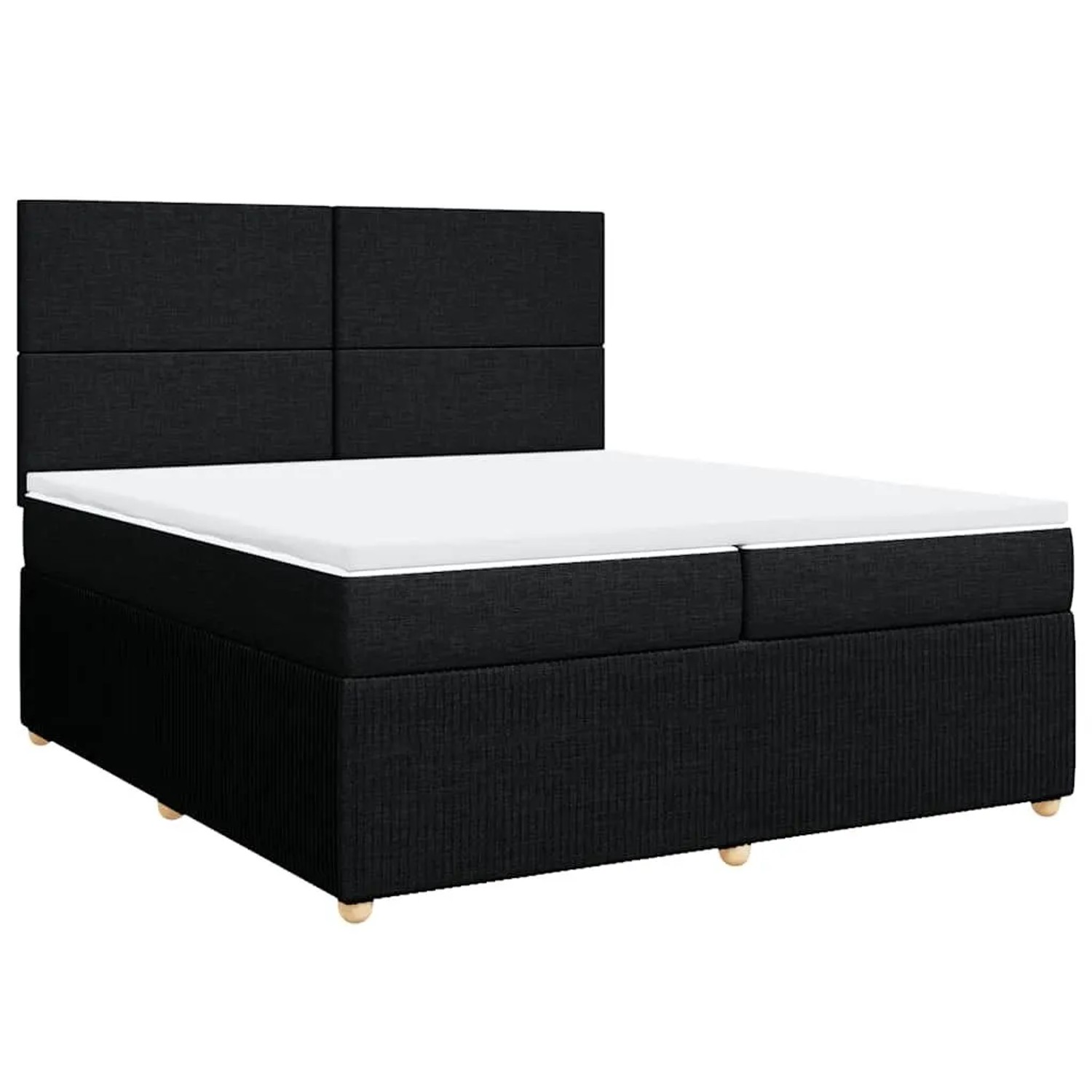 vidaXL Boxspringbett mit Matratze Schwarz 200x200 cm Stoff 3294458 günstig online kaufen