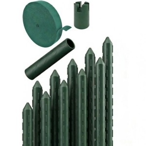 TTL GARDEN Rankstäbe 180 cm x 11 mm 10er Set Pflanzenstützen mit Stahlkern Rankhilfe für Garten Hochbeet & Gewächshaus