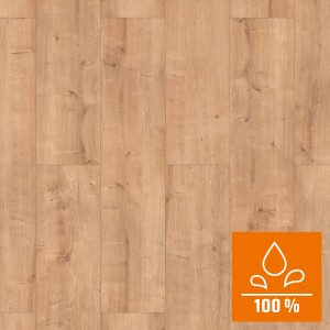 Classen XL Laminat Eiche Beige, wasserfest, 8mm stark. Detailaufnahme des Laminatbodens.