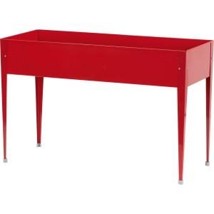 Rotes Metall Hochbeet (65x100,5x41cm) für Garten, Terrasse oder Balkon.