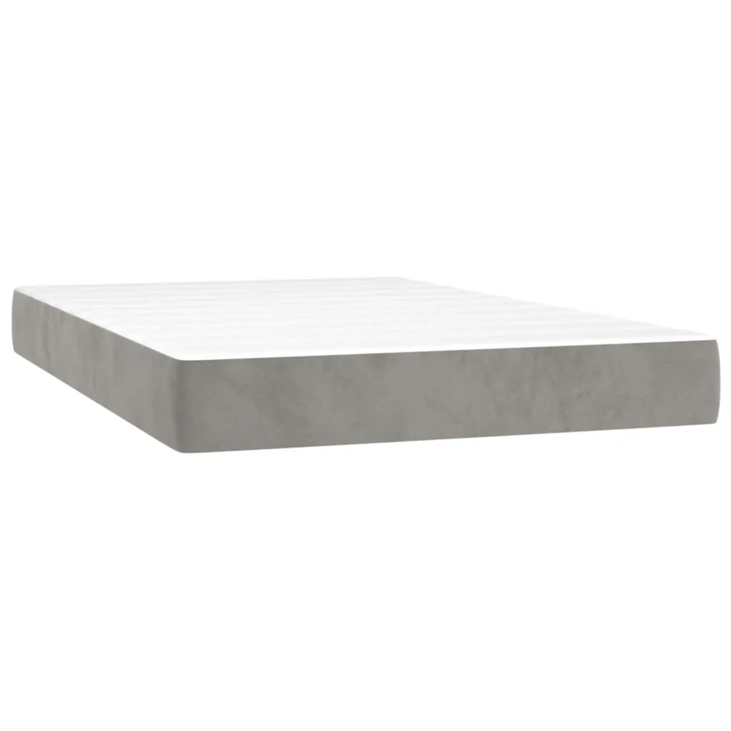vidaXL Taschenfederkernmatratze Hellgrau 120x200x20 cm Samt 347768