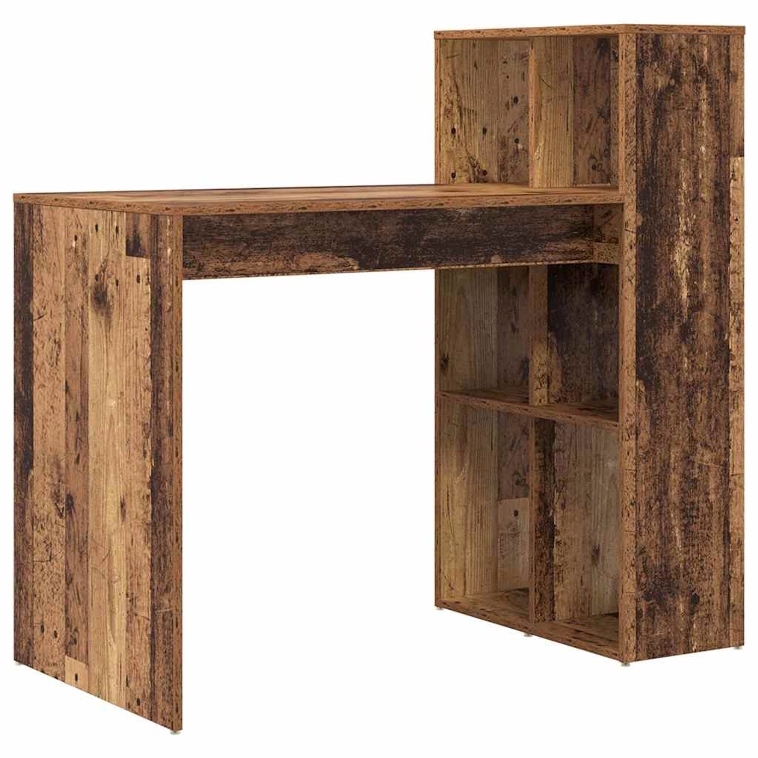 vidaXL Tisch mit Regal Altholz 108 x 55 x 103,5 cm Holzwerkstoff 869464 günstig online kaufen