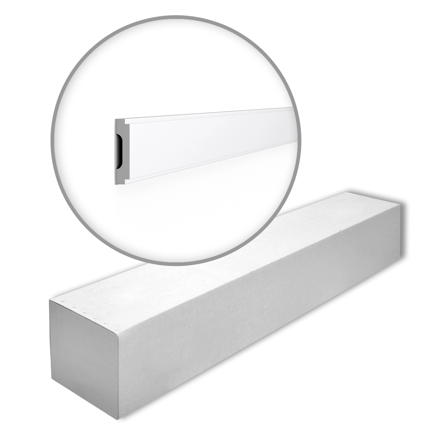 NOEL & MARQUET NMC WD1-Box WALLSTYL Wandleisten Set, 46 m, Weiß. Zubehör für Paneele.