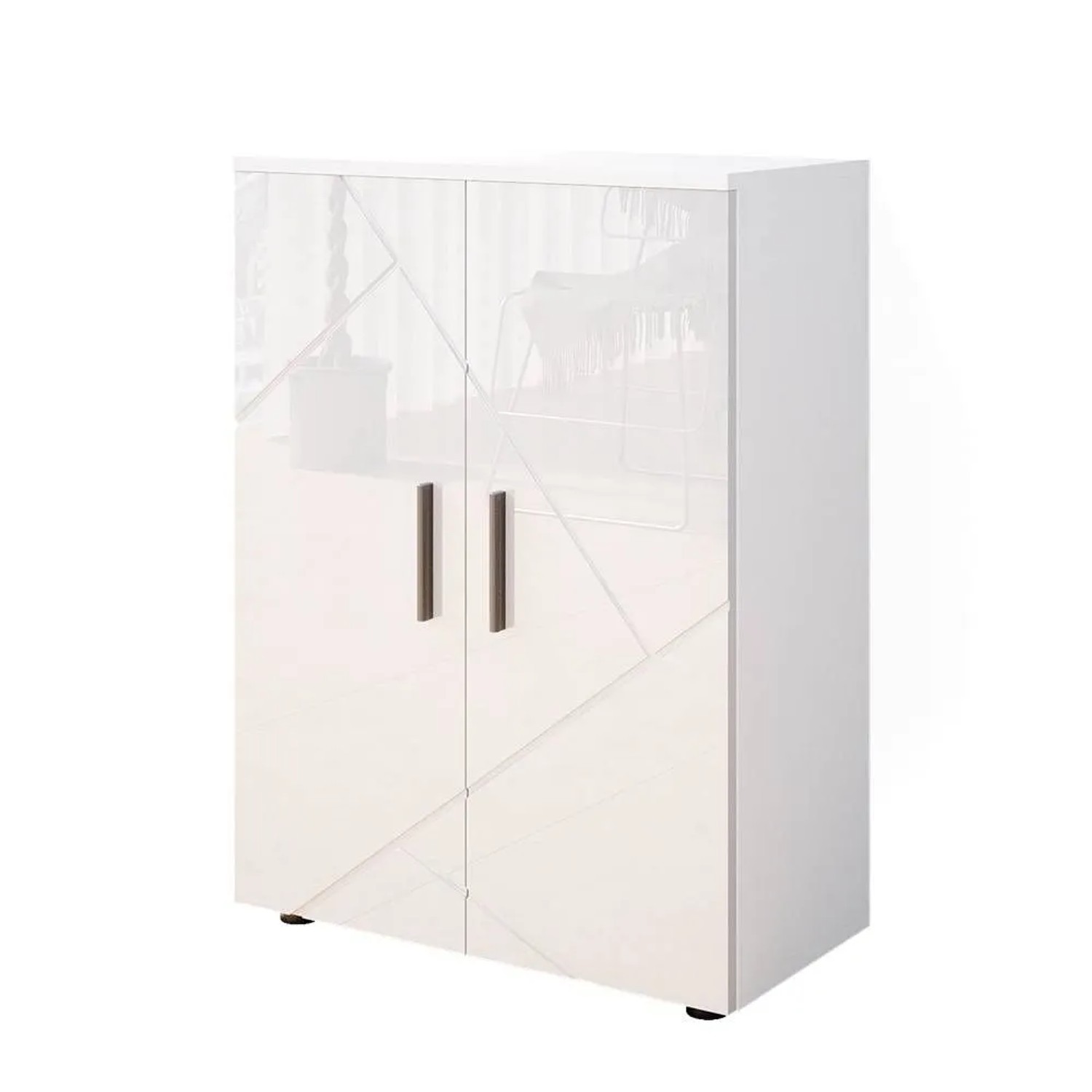Vicco Midischrank Irma Weiß Hochglanz 60 x 81