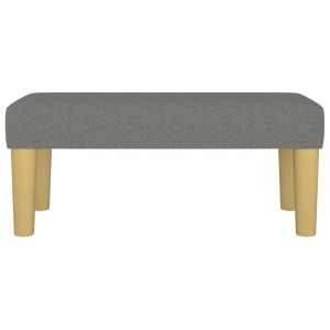 Dunkelgraue vidaXL Sitzbank aus Stoff mit hellen Holzbeinen, 70x30x30 cm. Perfekt als Garderobenbank.