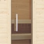 Weka Ganzglastür in Graphit-Optik, 1825x618 cm, für Sauna. Mit Edelstahlgriff.