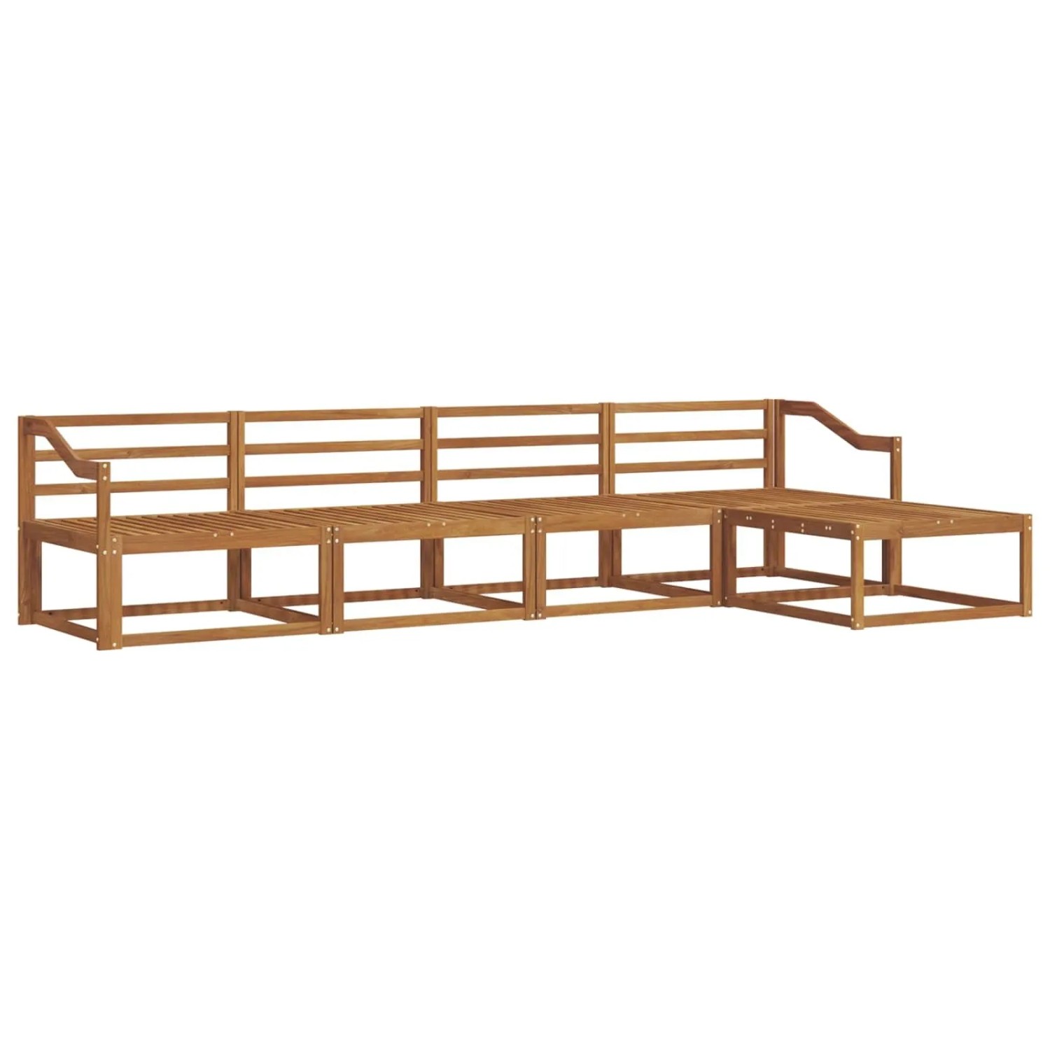 vidaXL Outdoor-Sofagarnitur 5-Tlg Natur Massivholz Akazie 3367452