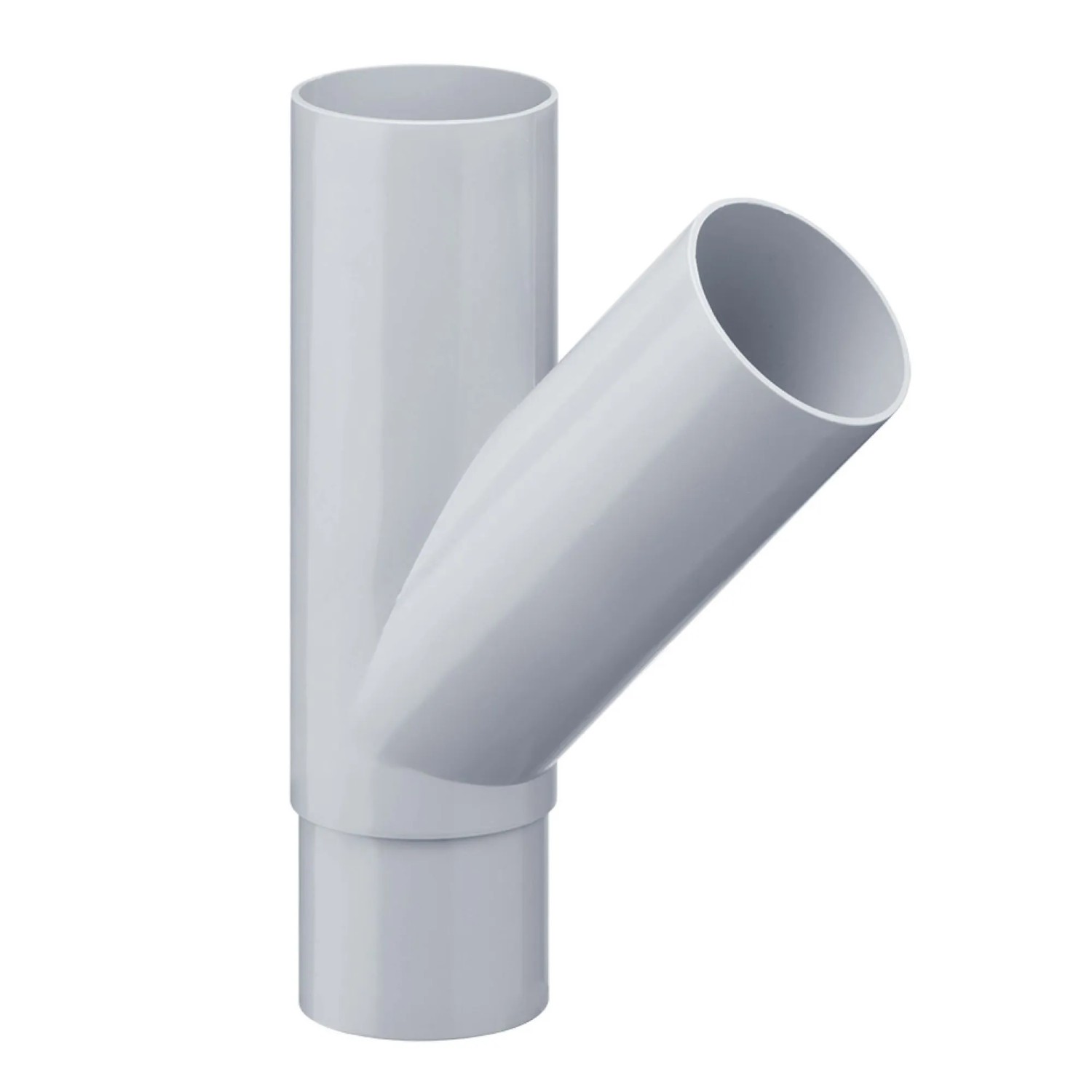 Inefa Abzweiger Fallrohr PVC 45 Grad DN 50/50 Grau Dachentwässerung