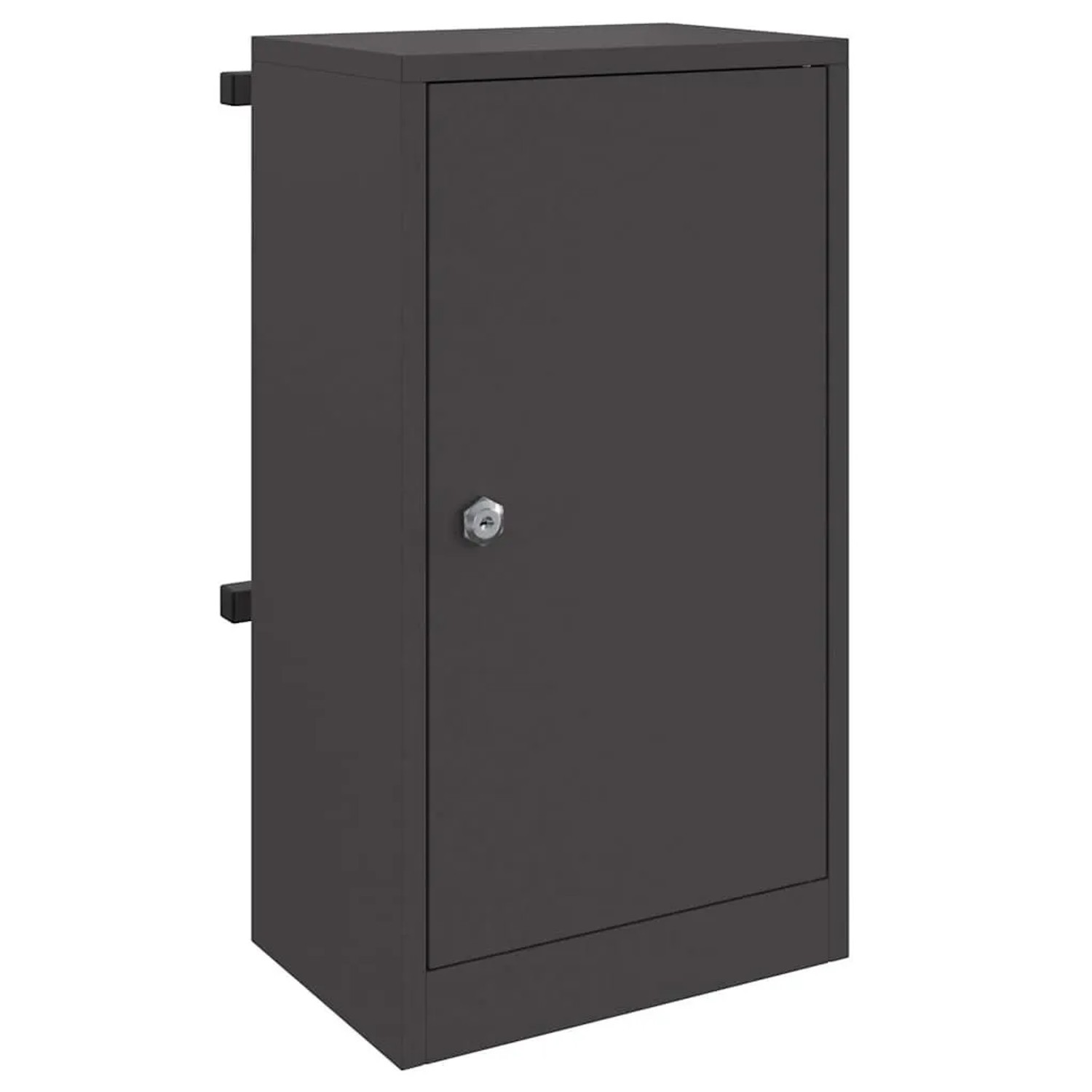 DELUKE Briefkasten FELS Mit Speicher Schwarz 30x23x55cm Stahl Postkasten Nachrichtenkasten Für Briefe Und Zeitungen