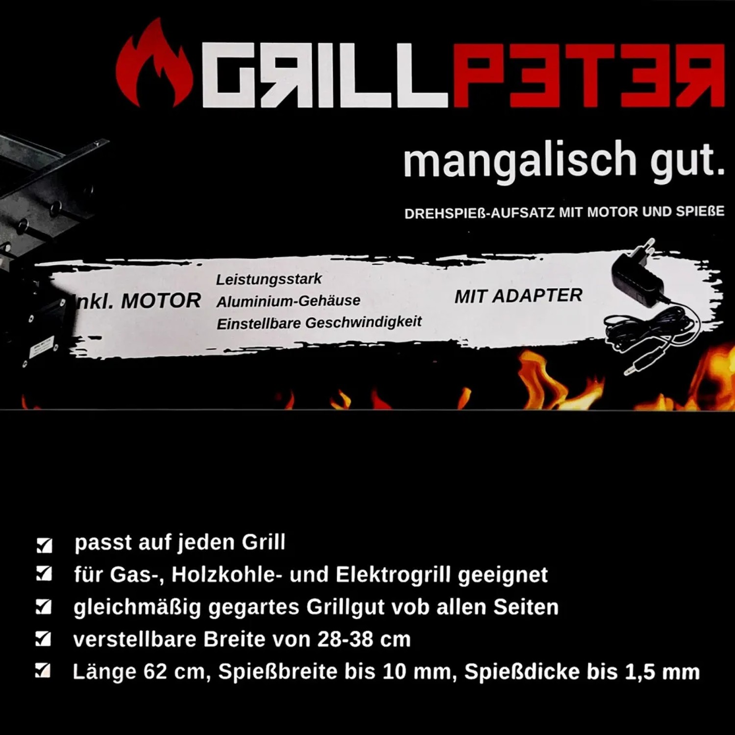 Olymp Mehrfacher Grillspießdreher Sesam Für 9 Spieße