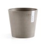Ecopots Amsterdam Mini Pflanztopf, 17 cm, Taupe. Dekorative Blumenvase für Innen und Außen.