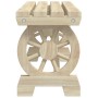vidaXL 3-tlg. Garten-Essgruppe aus Tannenholz im Wagenrad-Design, bestehend aus Tisch und Bänken.