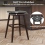 Costway Barhocker 2er Set 360° Drehbar 76 cm Holz Modern_3