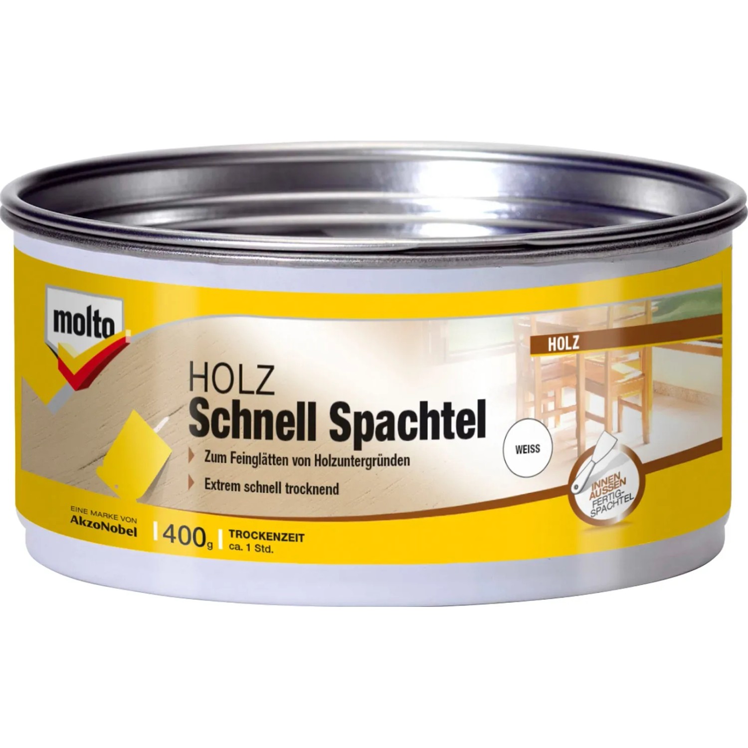 Molto Holz-Schnell-Spachtel Weiß 400 g