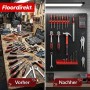 Floordirekt Werkzeugwand Parker, Lochwand Set mit Werkzeug, schwarz-rot, Vorher-Nachher Vergleich.