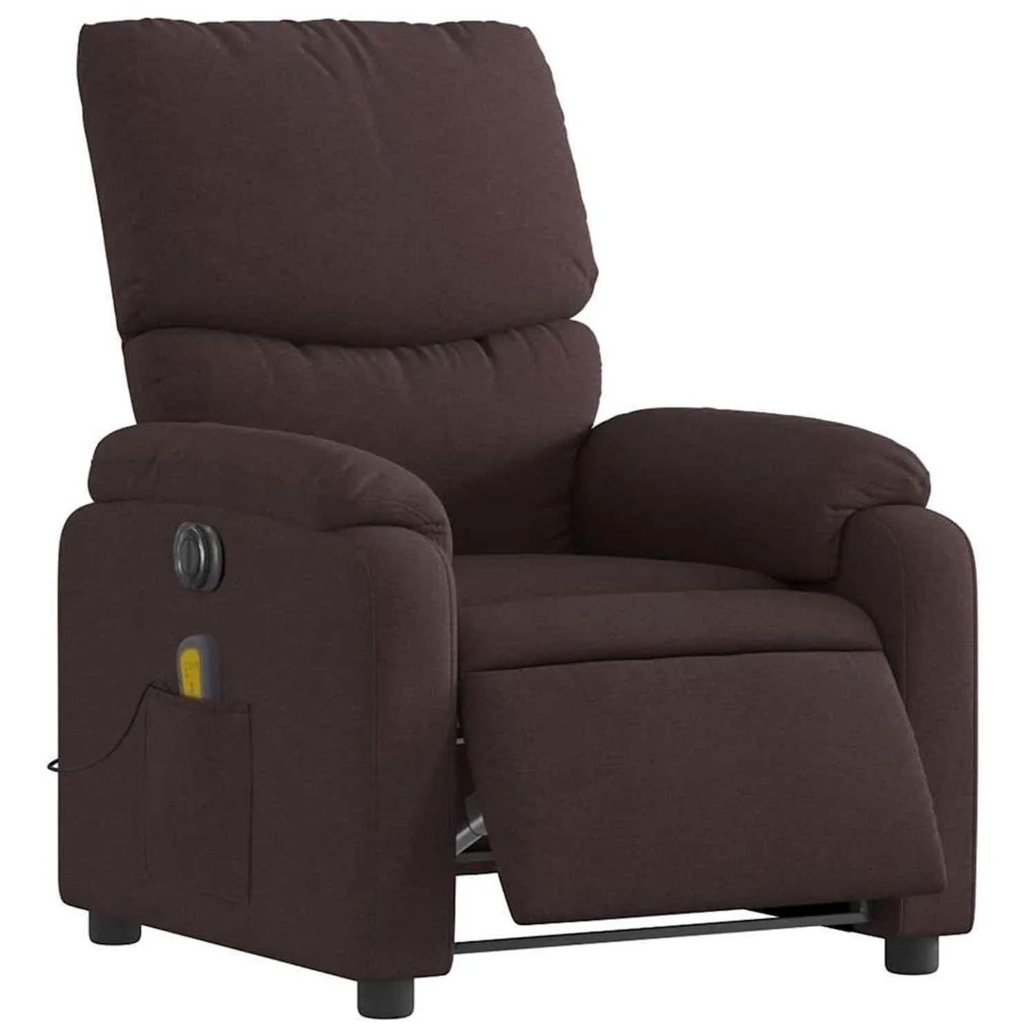 vidaXL Massagesessel Elektrisch Dunkelbraun Stoff 3204817