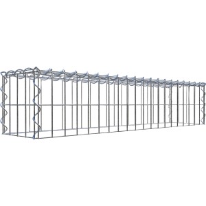 Gabiona Gabione-Anbaukorb Typ 3, 20x100x20 cm, Maschenweite 5x10 cm, aus verzinktem Drahtgitter.