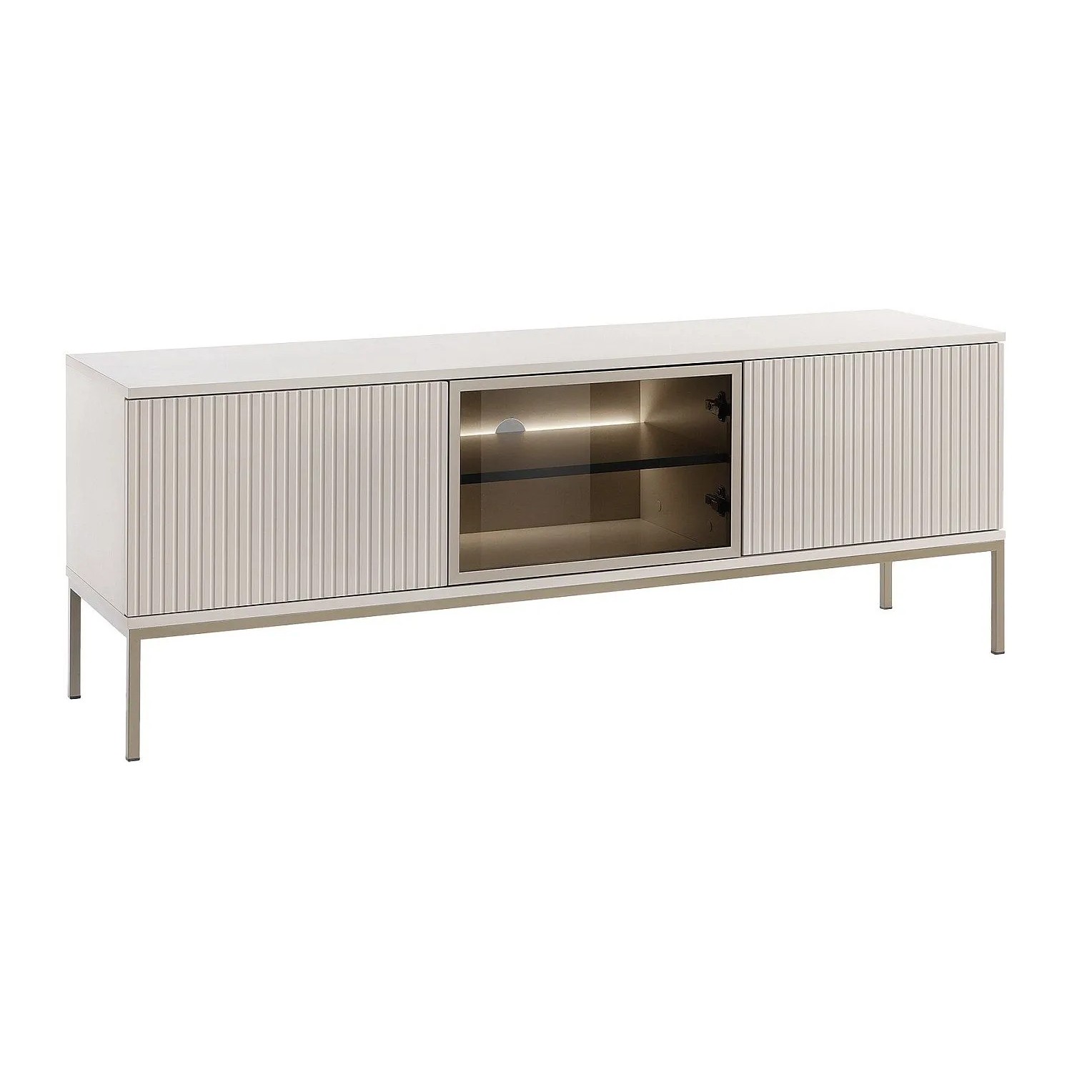 Vente-unique Tv-Board Ovila Beige 153.4 cm
