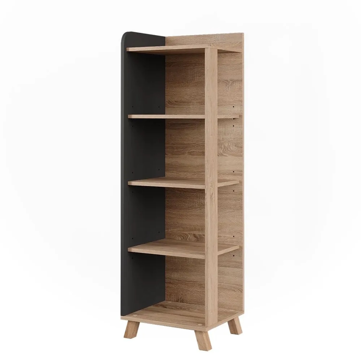 Vicco Badregal Karen Sonoma Anthrazit 40 x 128 mit 4 Fächern Art Nr 54692