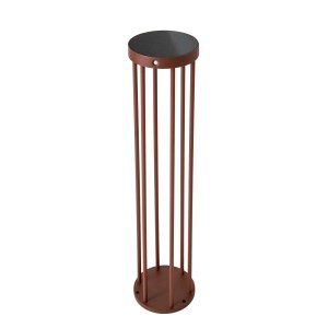 Lucande LED Solarleuchten Evelis 10020292 mit Bewegungsmelder Spritzwassergeschützt Modern in Braun aus Aluminium