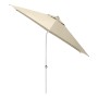 Kettler Stockschirm Easy Push, rund, Ø 300 cm, silber-natur, geneigt. Marktschirm für Garten und Terrasse.