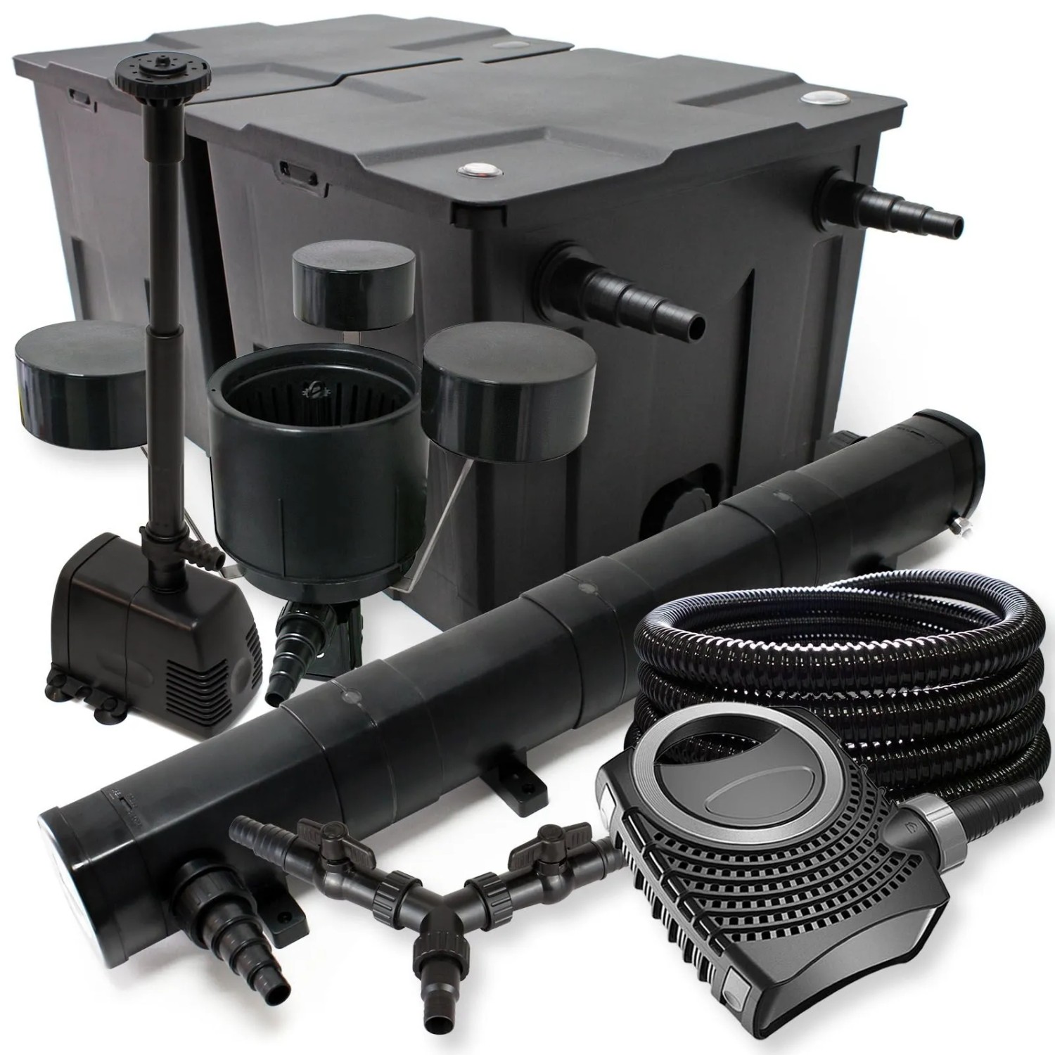 Sunsun Filter Set 60000L Teich 72W Uvc Neo8000 70W Schlauch Skimmer Springbrunne