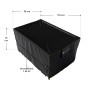 Schwarze Juskys Gartenmöbel Abdeckung CoverSafe Pro 170x95x75 cm für Gartentisch und Outdoor-Möbel.