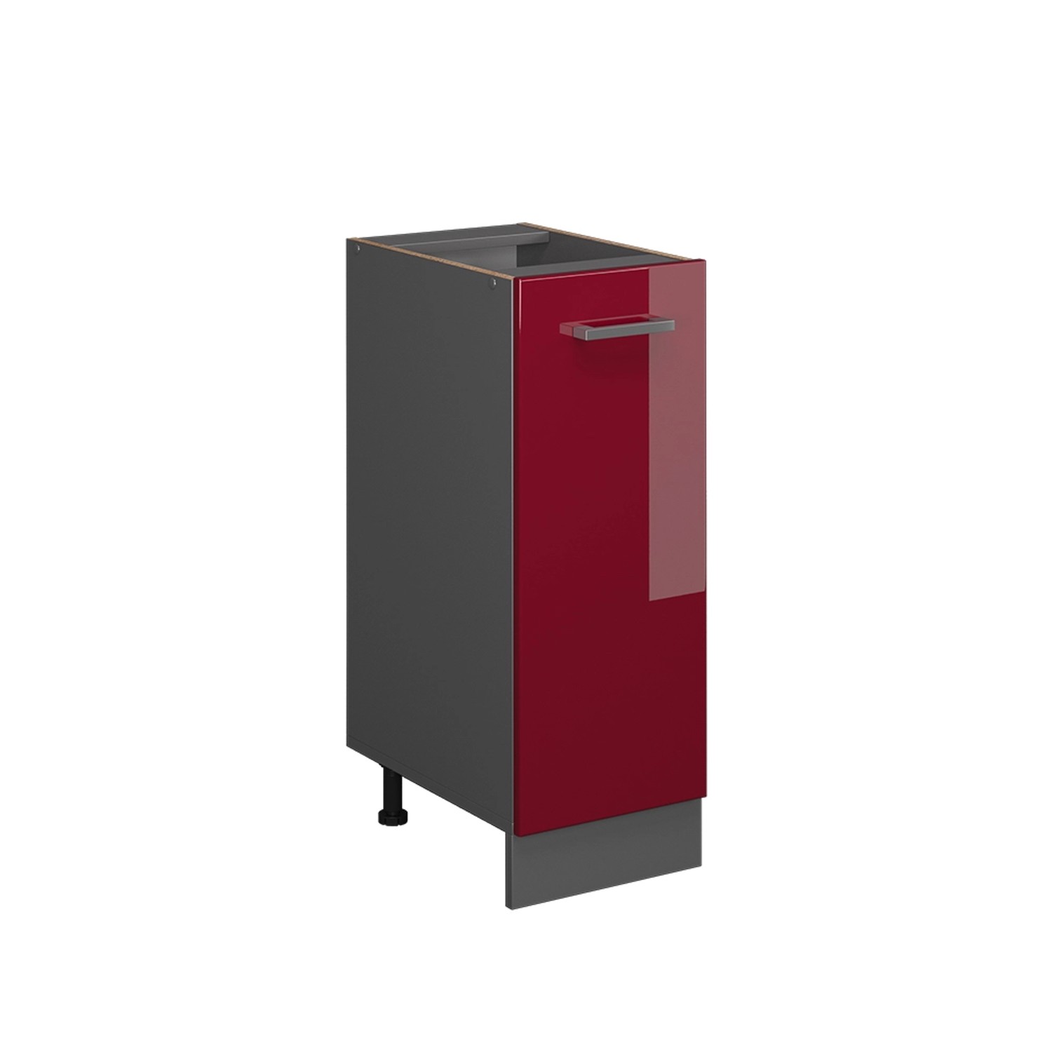 Vicco Apothekerschrank R-Line Bordeaux Hochglanz/Anthrazit 30 cm ohne Arbeitsplatte