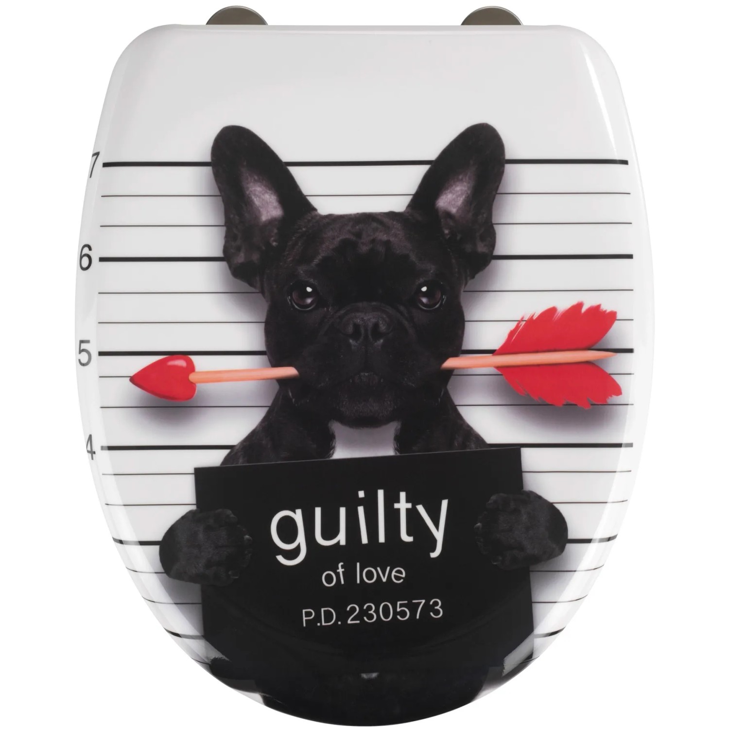 Wenko Premium WC-Sitz Guilty Dog Duroplast mit Absenkautomatik Mehrfarbig