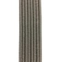 Graues, flaches Spanngummi, 100 cm, mit elastischer, gerippter Oberfläche für sichere Ladungssicherung.