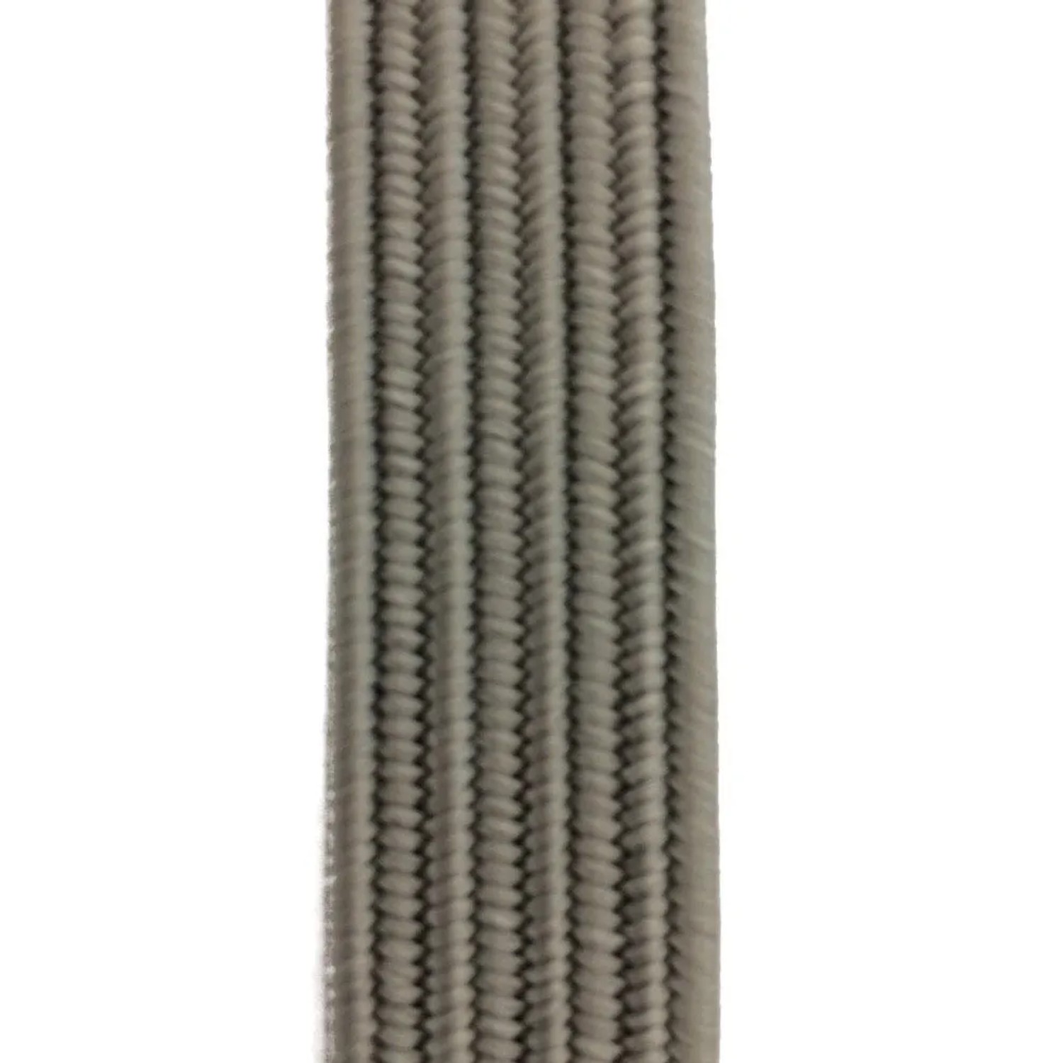 Graues, flaches Spanngummi, 100 cm, mit elastischer, gerippter Oberfläche für sichere Ladungssicherung.