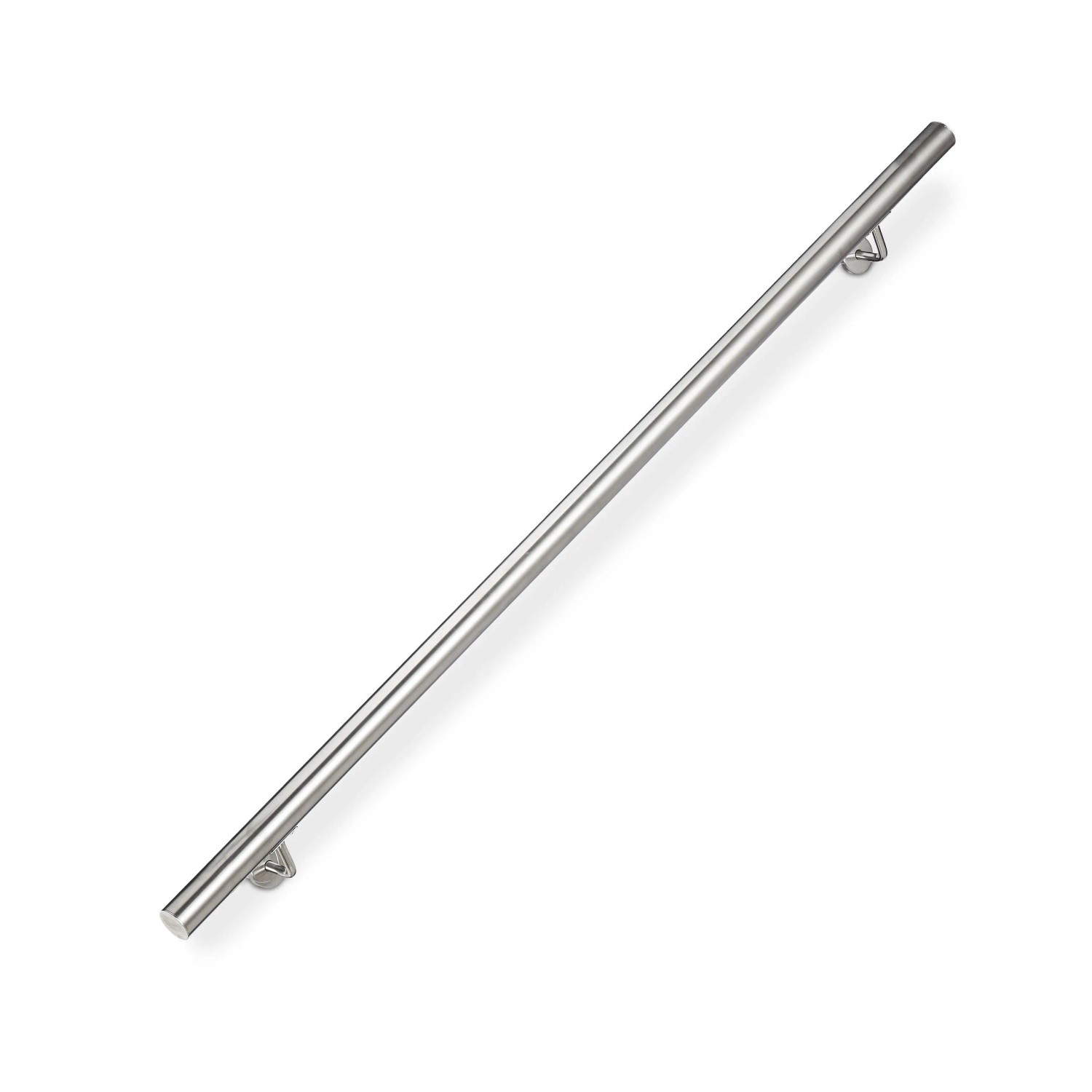 Relaxdays Handlauf Edelstahl Silber Mit Wandhalterung 150 cm