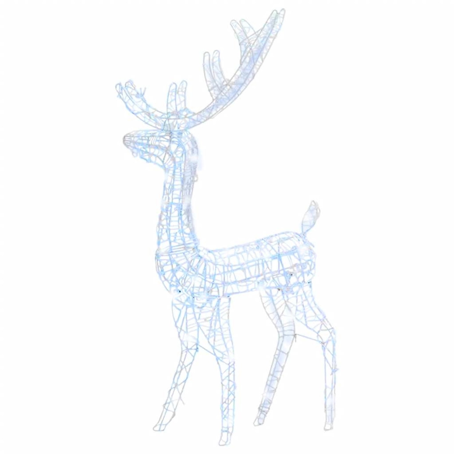 vidaXL LED-Rentier Acryl Weihnachtsdeko 140 LEDs 120 cm Kaltweiß 329782