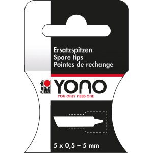 Marabu Yono Marker Ersatzspitzen, 5 Stück, 0,5-5 mm, für Künstlerbedarf.