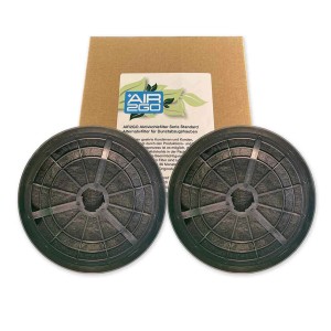 AIR2GO Aktivkohlefilter 2er-Set für KKT Kolbe Dunstabzugshauben, Ersatzfilter