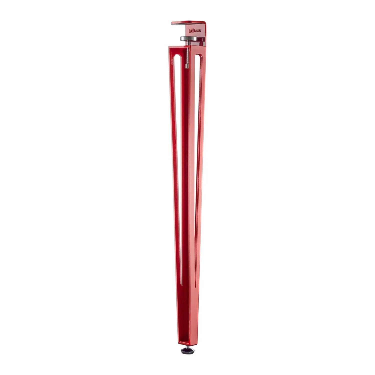SOTECH 1 Stück Tischbein ColorLine In F-Form Rot Anschraubbar Konisch mit Klemmschraube Höhe 745 mm