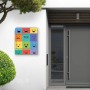Banjado Design Briefkasten Silber Pulverbeschichtet 39x47x14cm 2 Schlüssel Mit Zeitungsfach Motiv Neun Keinenasen_4