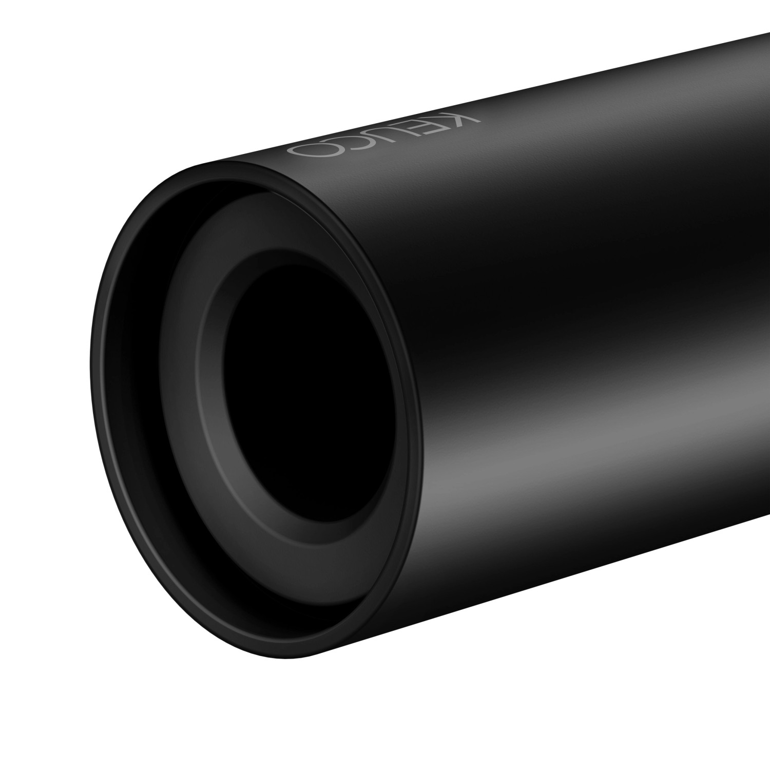 Keuco Reva Black Selection Ersatzrollenhalter, schwarz-matt, Detailaufnahme.