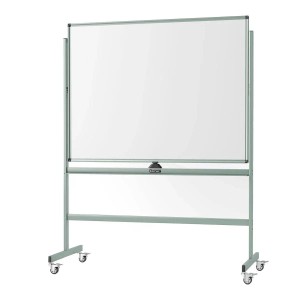 Costway Doppelseitiges Mobiles Whiteboard mit Rädern Grün 120 x 90 cm