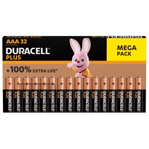 Duracell Alkaline AAA Batterien, 32er Pack. Leistungsstarke Batterien für diverse Geräte.