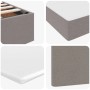 vidaXL Bett mit LED-Lichtleisten mit Kopfteil Taupe 200 x 200 cm Stoff 3372830_15