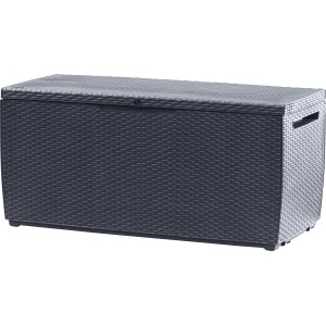 Keter Aufbewahrungsbox Capri, 305 l, in Rattanoptik, ideal für Garten und Terrasse.