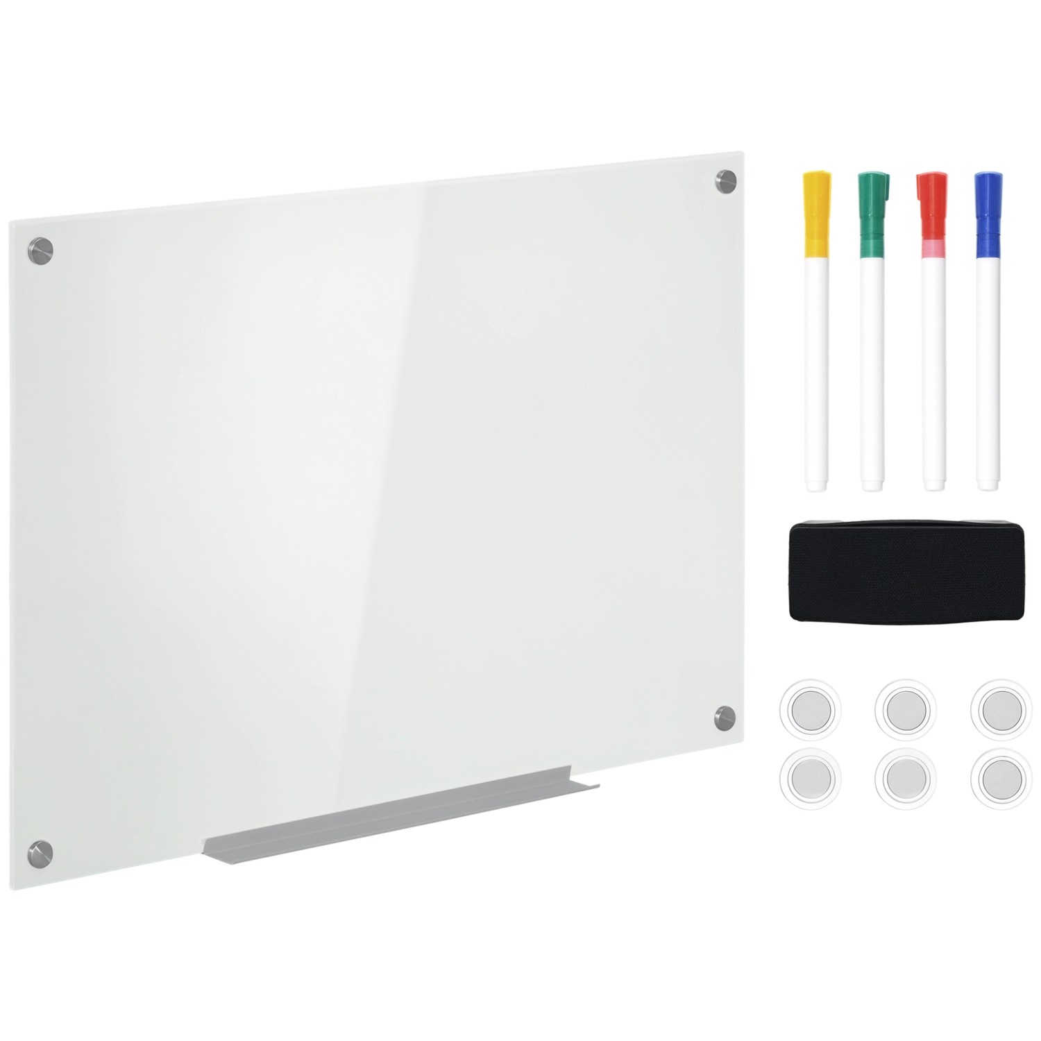 Vinsetto Whiteboard mit 4 Stifte 6 Magnete 1 Schwamm