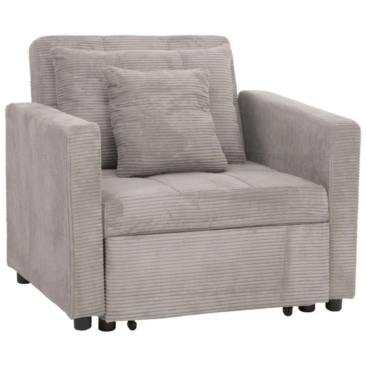 MCW Schlafsessel L90 Hellgrau Stoff/Textil Cord